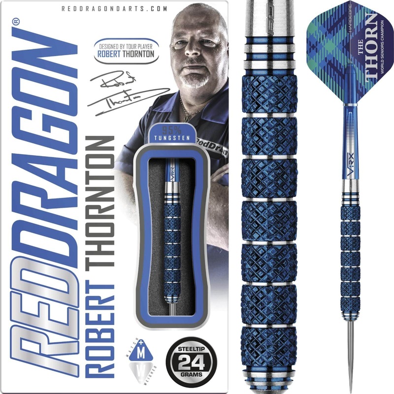 Red Dragon – Robert Thornton Seniors World Champion Darts – Steel Tip – 95% Tungsten – 24g 26g 24 grams