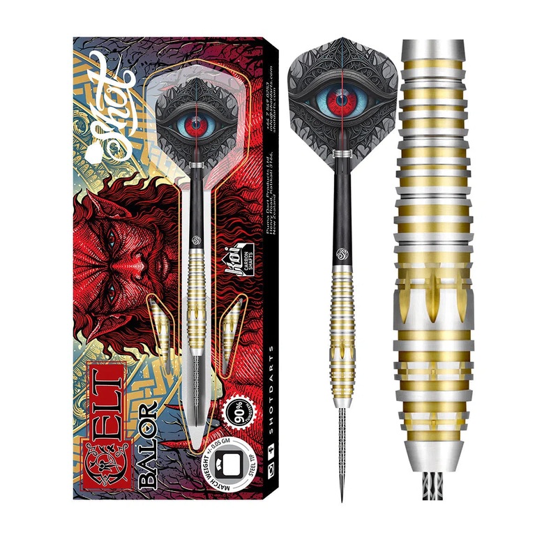 Shot Celt Balor 90% Tungsten Steel Tip Darts 22 GRAM