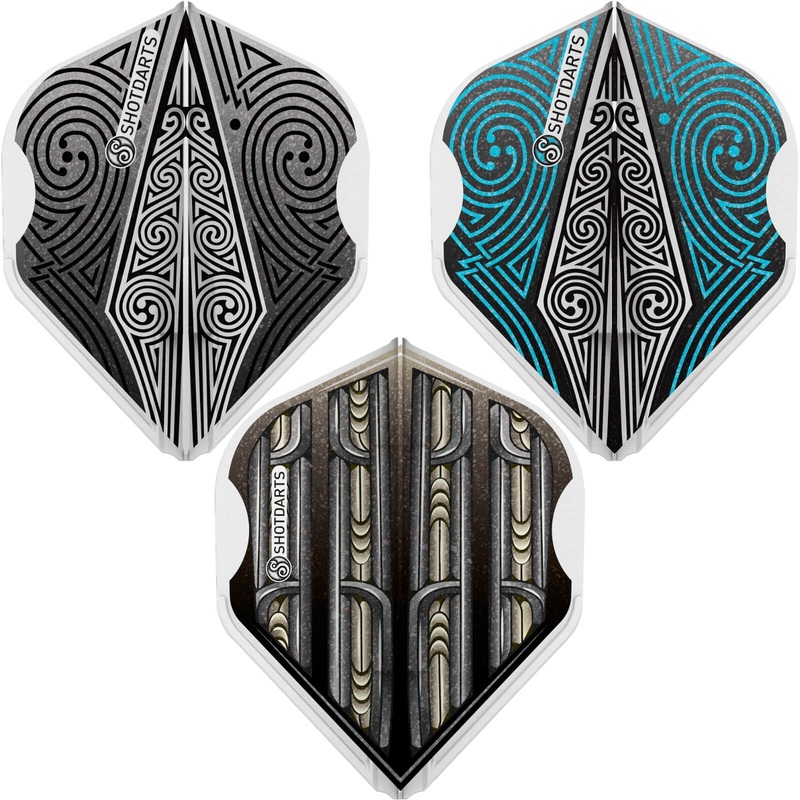 Shot – L-Style – EZ – L1 – Big Wing Moulded Dart Flights Odin’s Spear Black