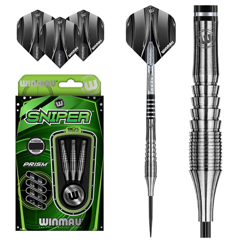 Sniper 01 90% Tungsten Steel Tip Darts by Winmau 21 Gram