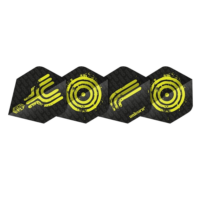 Ultrafly.100 YOLO Yellow Standard Dart Flights by Unicorn