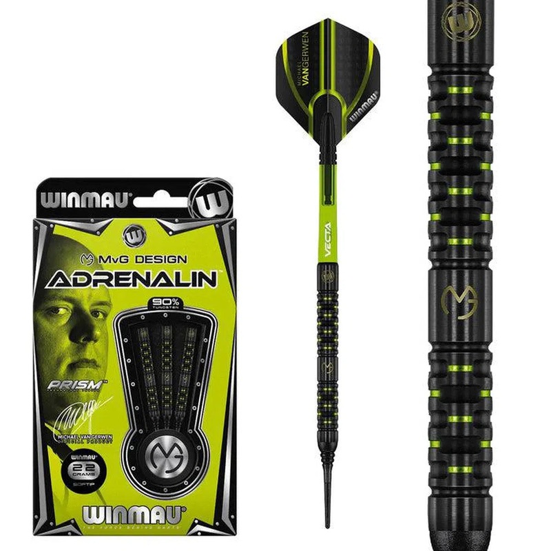 Winmau MvG Adrenalin 90% Tungsten Soft Tip Darts 22 GRAM