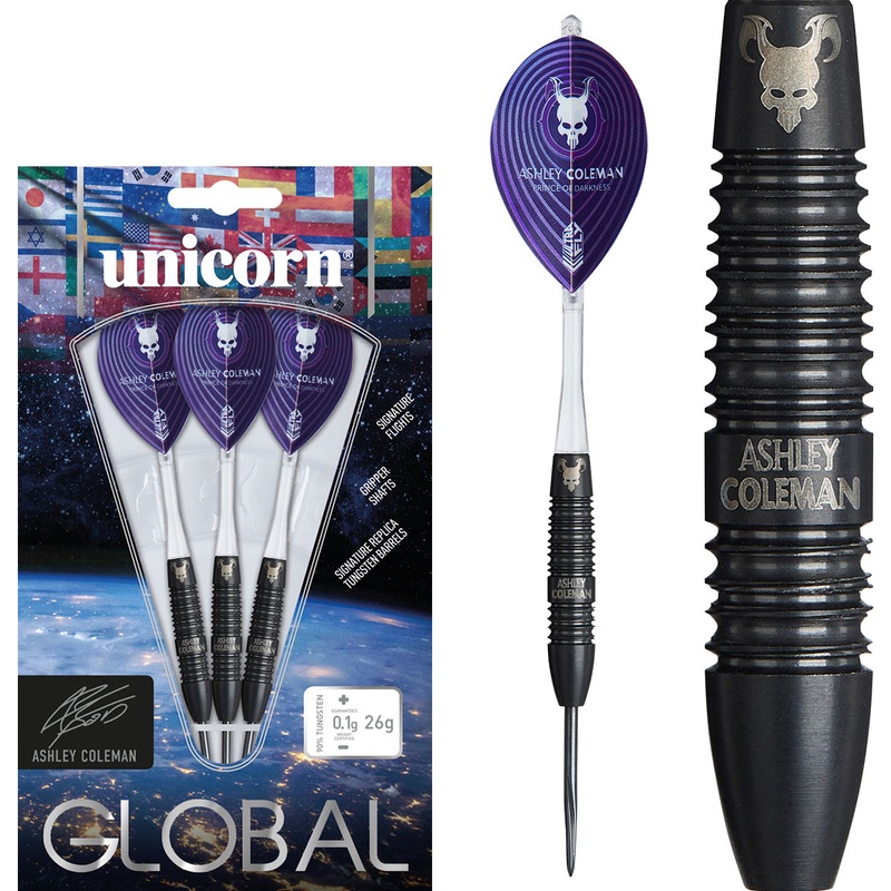 Ashley Coleman 90% Tungsten Steel Tip Darts by Unicorn 26 Gram