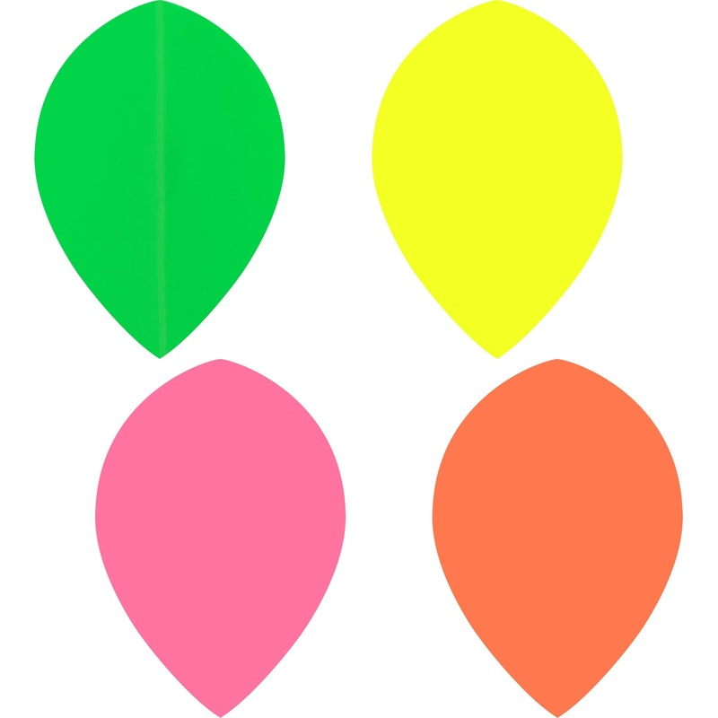 *Dart Flights – Poly Plain Fluoresent – Pear – Fluro Fluro Green