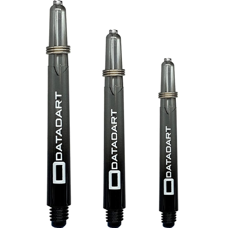 Datadart Argon Shafts – Polycarbonate Dart Stems – Black & Grey Medium
