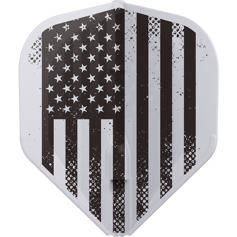 *L-Style – EZ L-Flights – Integrated Champagne Ring – L1EZ – American Flag v4 – Clear White