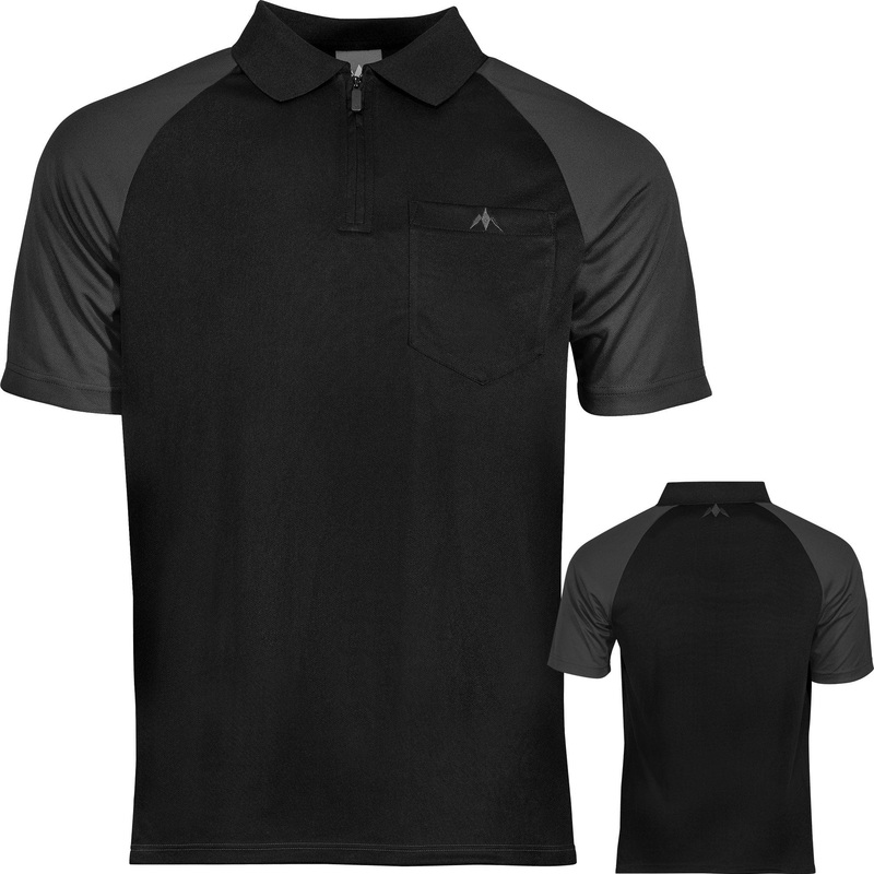 Mission Darts EXOS Cool SL Dart Shirt – Black & Grey 2XL