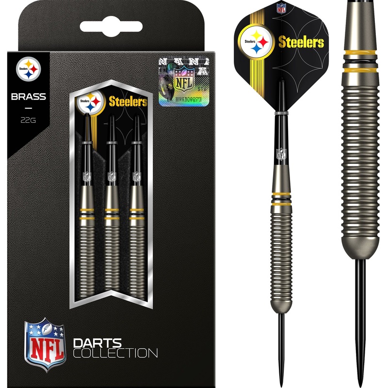 NFL – Steel Tip Brass Darts – Official Licensed – Pittsburgh Steelers – 22g 22g