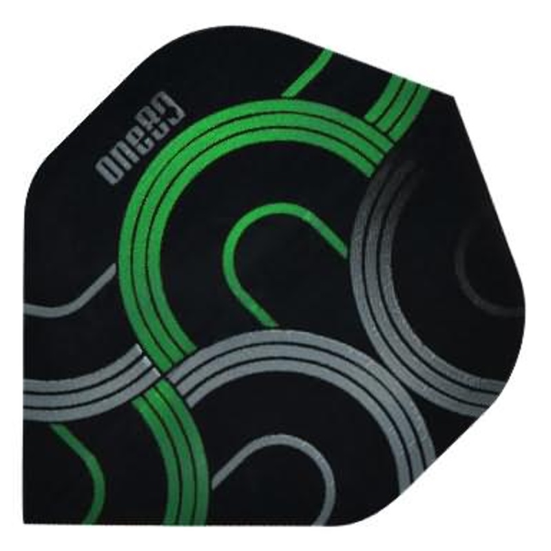 One80 Circult Black/Green Dart Flights Standard 100 Micron Poly