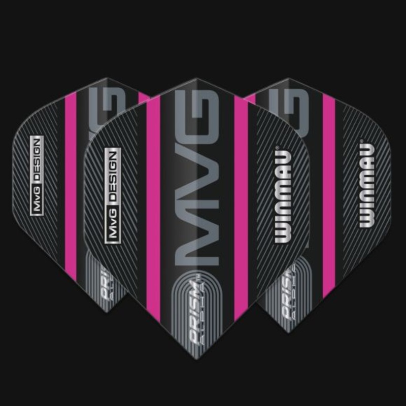 Prism Alpha MvG (Michael Van Gerwen) Black & Purple Logo Stripe Extra Thick Standard 100 Micron Poly metronic