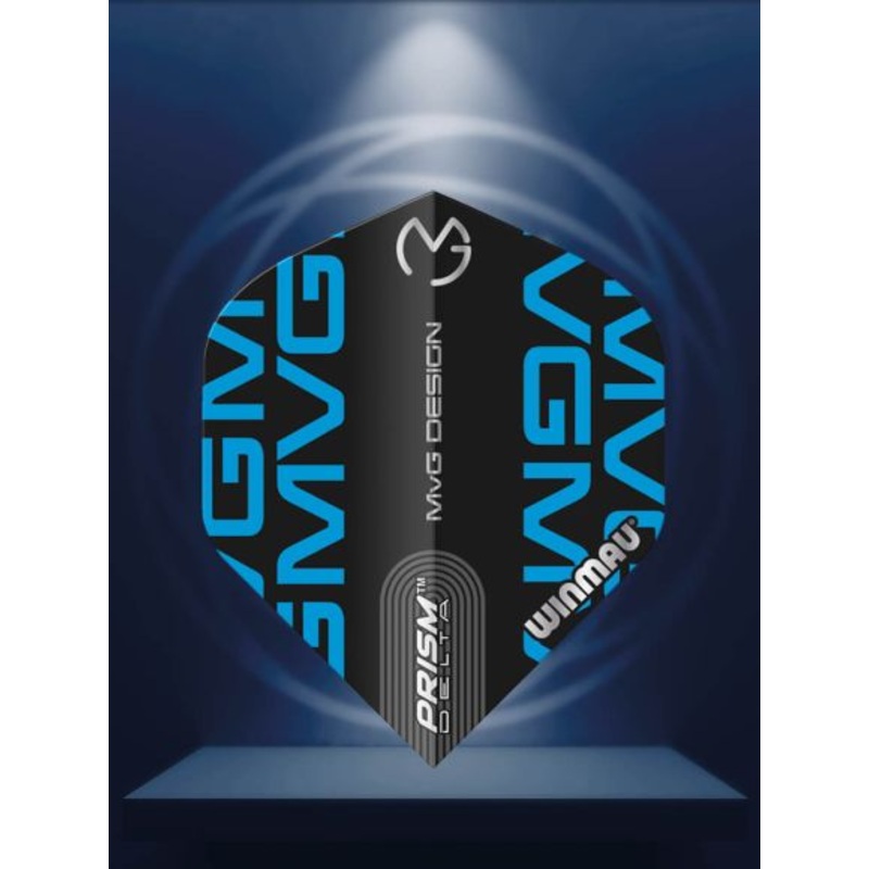 Prism Delta MvG (Michael Van Gerwen) Black and Blue Logo Extra Thick Standard 100 Micron Poly metronic extra thick