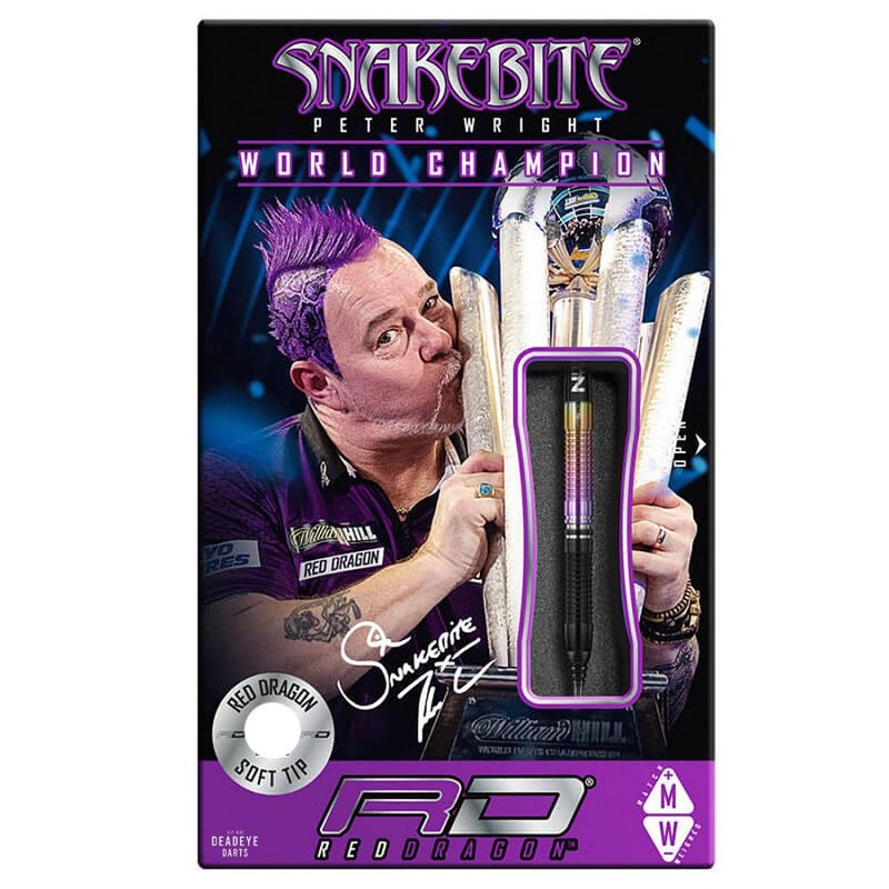 Red Dragon Peter Wright Snakebite World Champion 2020 Edition Soft Tip Darts 20 grams