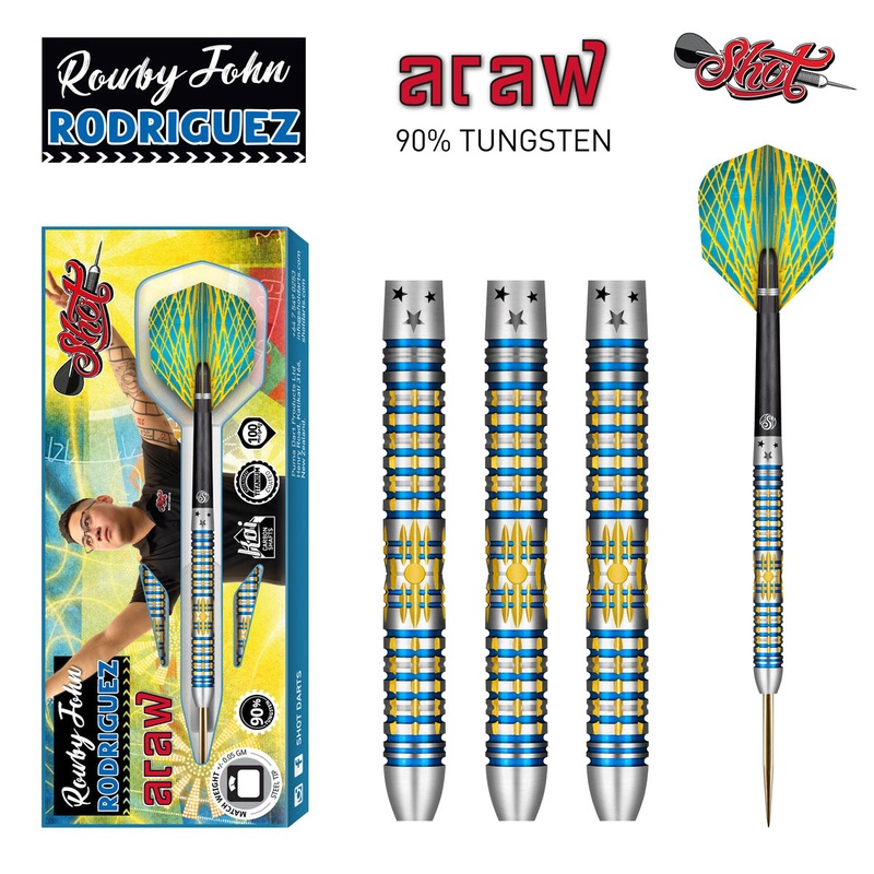 Rowby-John Rodriguez Araw 90% Tungsten Steel Tip Darts by Shot 21 Gram