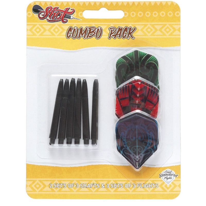 Shot Value Dart Flights and Shafts Kit – 3 Sets of Flights – 2 Sets of Shafts