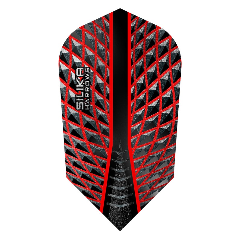 Silika Slim Red Dart Flights by Harrows