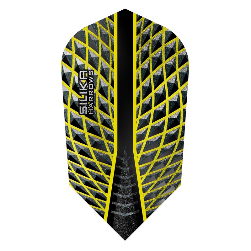 Silika Slim Yellow Dart Flights by Harrows