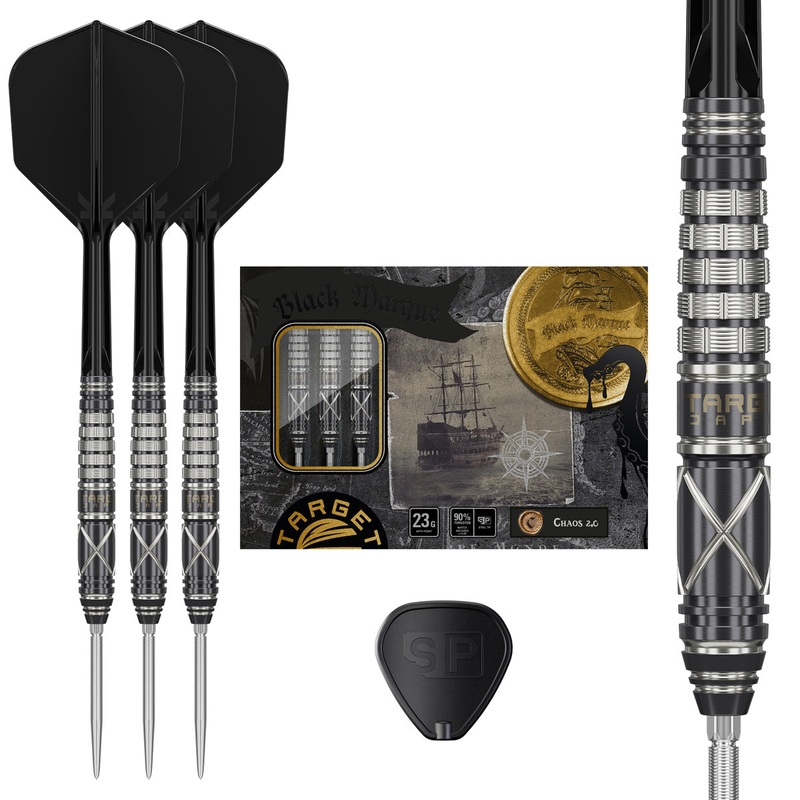 Target Japan Black Marque Chaos G2 90% Tungsten SP Steel Tip Darts 21 Gram