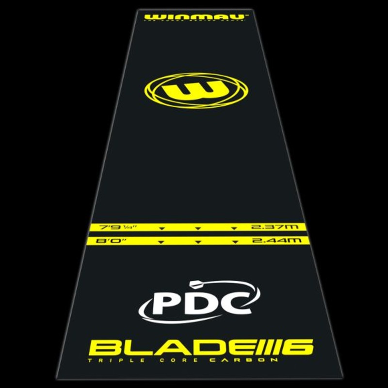 Winmau Pro Zone Essential PVC Black Dart Mat Official tournament oche measurements