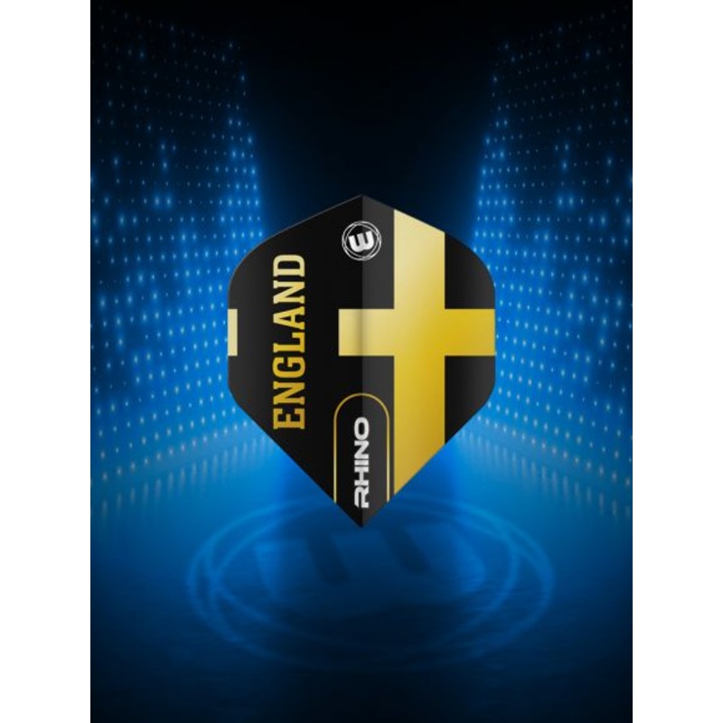 Winmau Rhino Black & Gold Flag – England Extra Thick Standard Standard 100 Micron Poly metronic extra thick