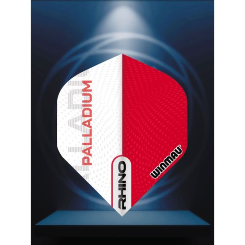 Winmau Rhino Palladium Red & White Extra Thick Standard Standard 100 Micron Poly metronic extra thick