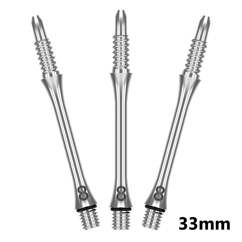 8 Flight Slim Titanium Fixed Shafts Titanium 33mm