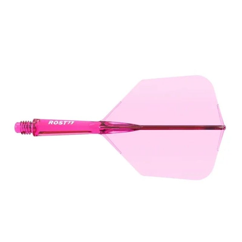 CUESOUL ROST 77 Integrated Dart Shaft & Flight – Big Wing Shape – Short – Transparent Pink Transparent Pink Short (23mm in length excluding thread) Big Wing