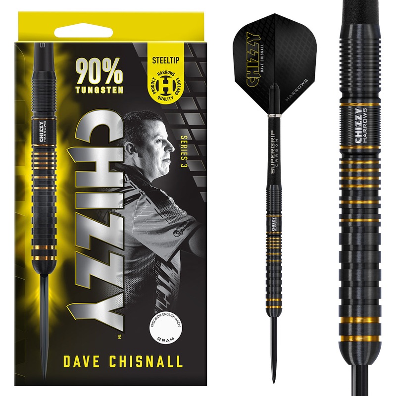 Dave Chisnall Chizzy Series 3 90% Tungsten Steel Tip Darts by Harrows 21 Gram