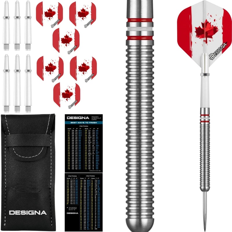 Designa – Patriot-X Darts – Canada – Steel Tip – 90% Tungsten – 22g 24g 22 grams