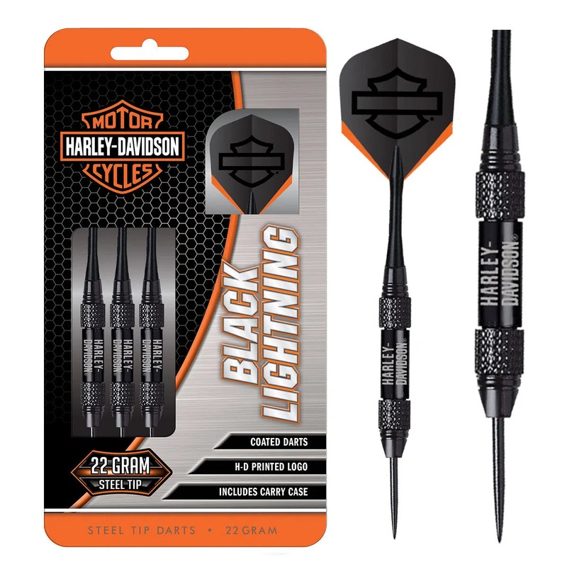 DW Harley Davidson Black Lightning Steel Tip Darts 23 GRAM