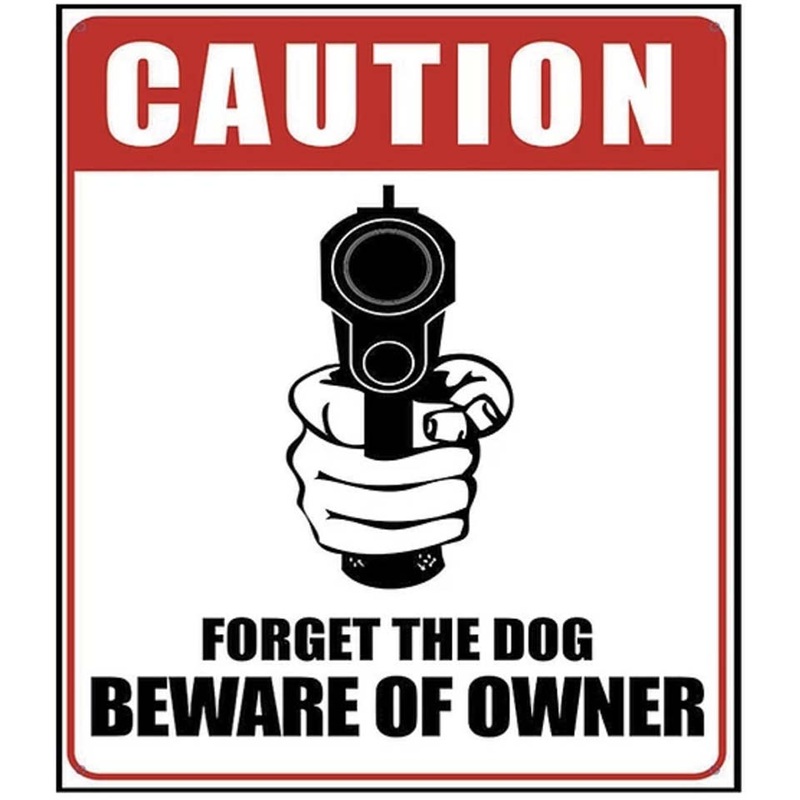 Forget Dog Beware of Owner Metal Sign – 15″ X 12″