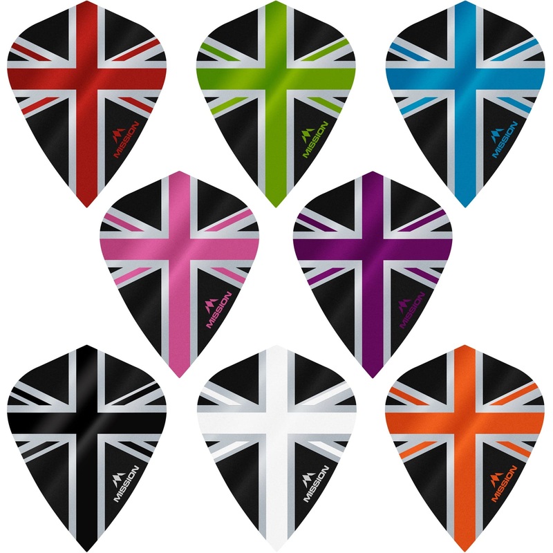 *Mission Alliance Union Jack Dart Flights – Kite – Black Black