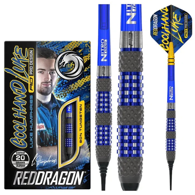 Red Dragon Luke Humphries TX2 Atomised 90% Tungsten Soft Tip Darts 18 GRAM