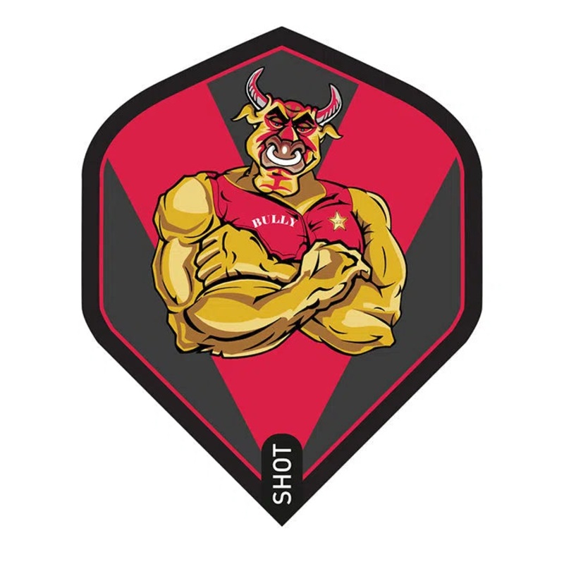 Shot Michael Smith Bully Boy Standard Dart Flights – Red