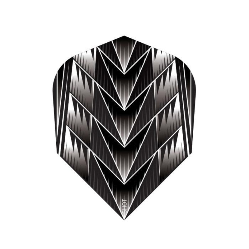 Shot Tribal Weapon Black Dart Flight Set – Small Standard Standard 100 Micron Polymer