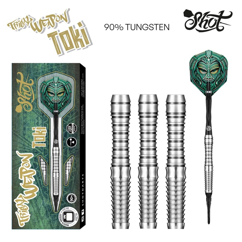 Shot Tribal Weapon Toki Soft Tip Dart Set-90% Tungsten-20gm