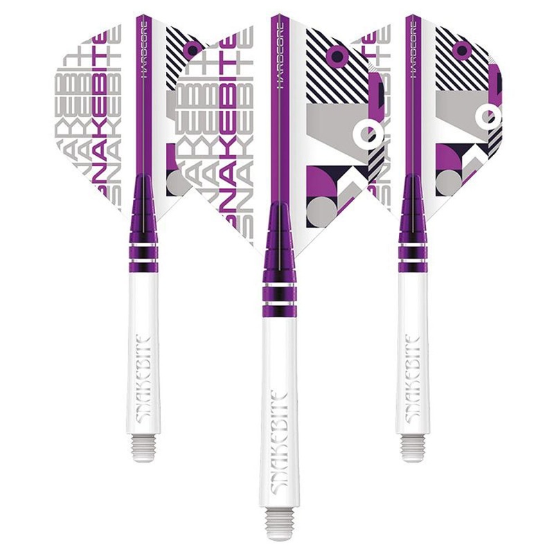 Snakebite Hardcore Nitrotech Flight & Shaft Combo White Medium