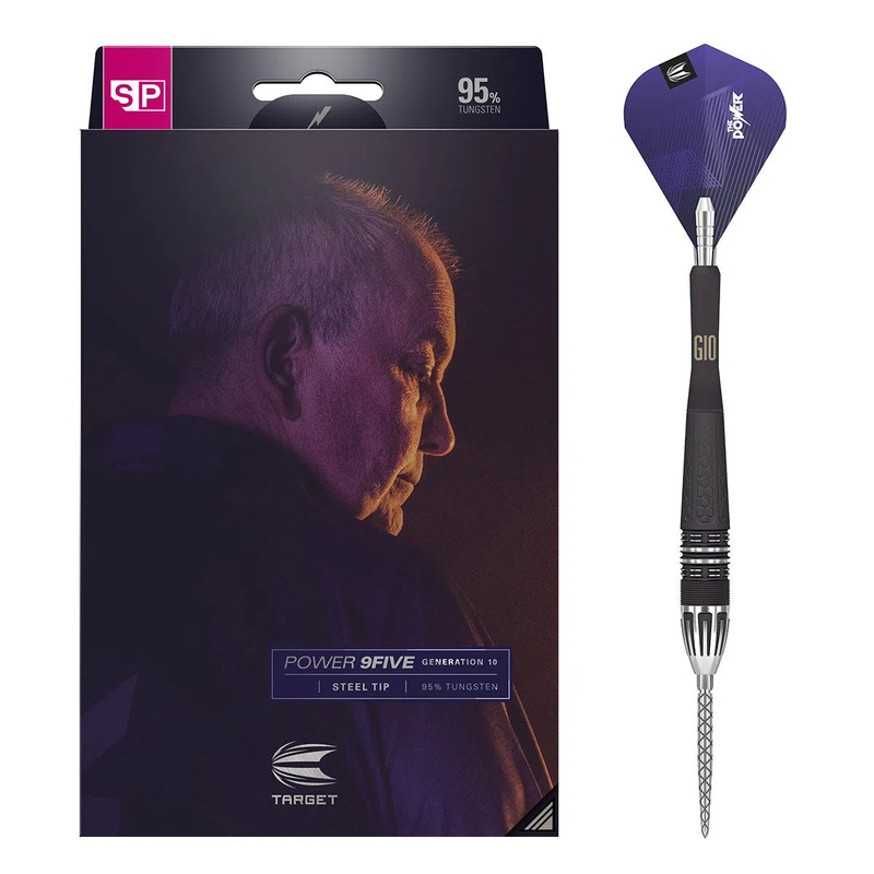 Target Darts Phil Taylor Power 9Five Gen 10 SP 95% Tungsten Steel Tip Darts 22 GRAM