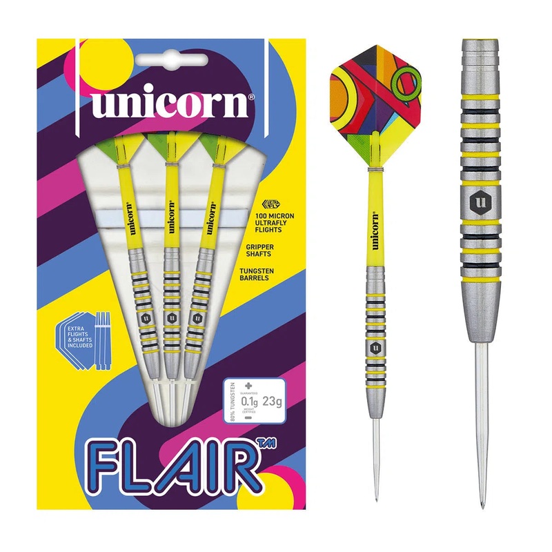 Unicorn Flair 4 80% Tungsten Steel Tip Darts 23 GRAM