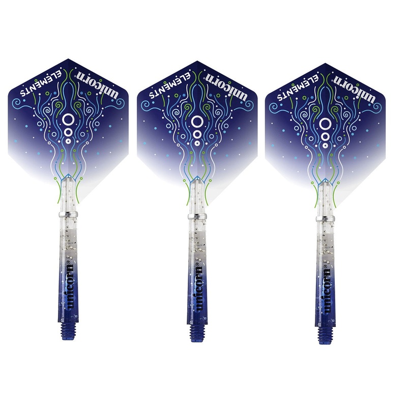 Unicorn Gripper 4 Elements Combo Kit Dart Flights With Medium Stems Hydrostorm