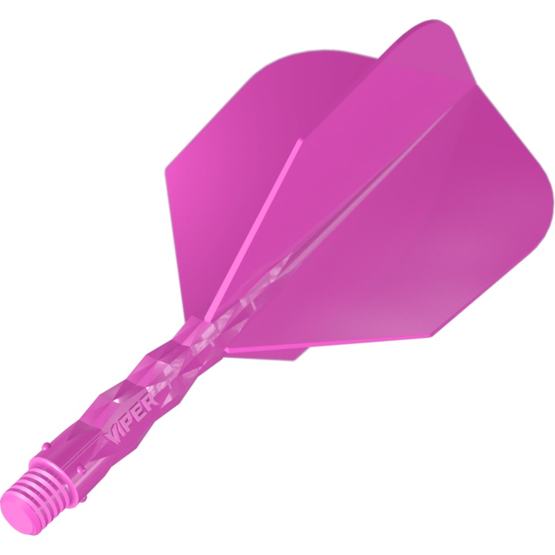 Viper Diamond Core Dart Flights – Moulded Flights & Shaft – Standard – Neon Pink Short