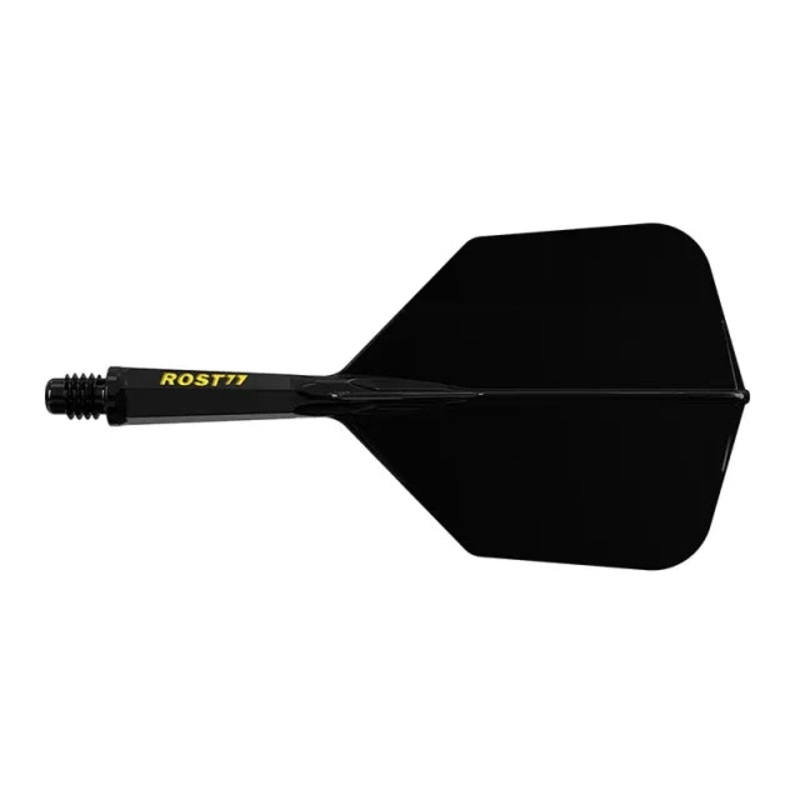 CUESOUL ROST 77 Integrated Dart Shaft & Flight – Big Wing Shape – Long – Black Black Long (33mm in length excluding thread) Big Wing