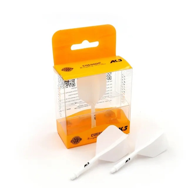 CUESOUL ROST AK5 Integrated Dart Shaft & Flight – Big Wing Shape – Short – White White Short (21mm in length excluding thread) Big Wing