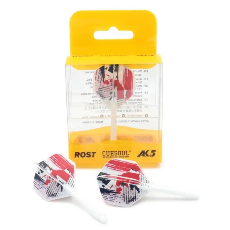 CUESOUL ROST AK5 Integrated Dart Shaft & Flight – Standard Shape – Medium – UK Flag UK Flag (Union Jack) Medium (28mm in length excluding thread) Standard