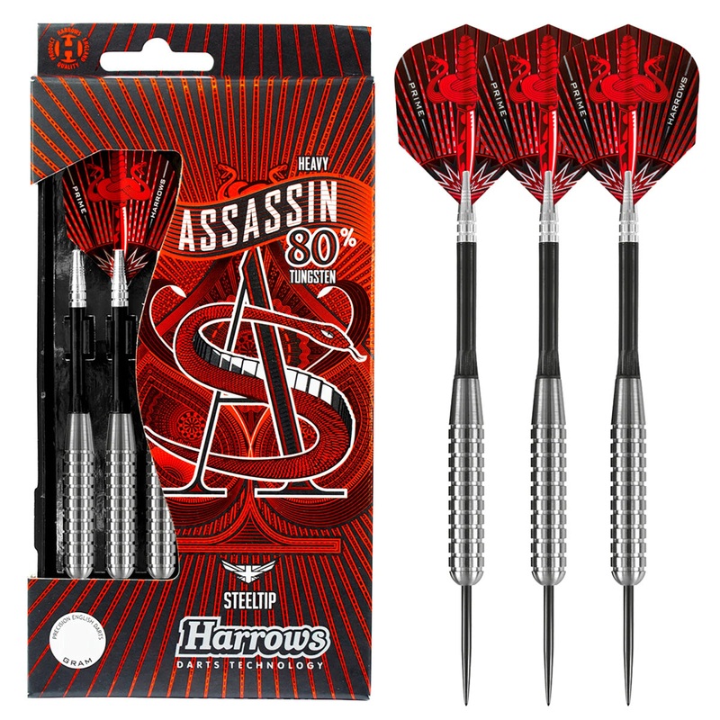 Harrows Assassin Ringed Heavy 80% Tungsten Darts 30 Gram