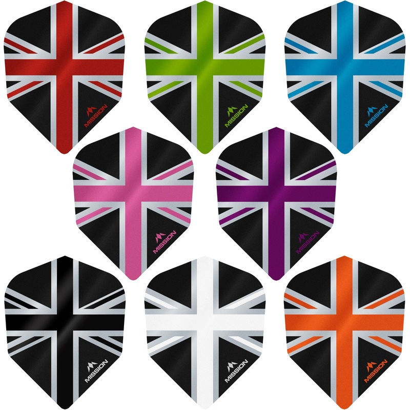 *Mission Alliance Union Jack Dart Flights – No6 – Std – Black Black