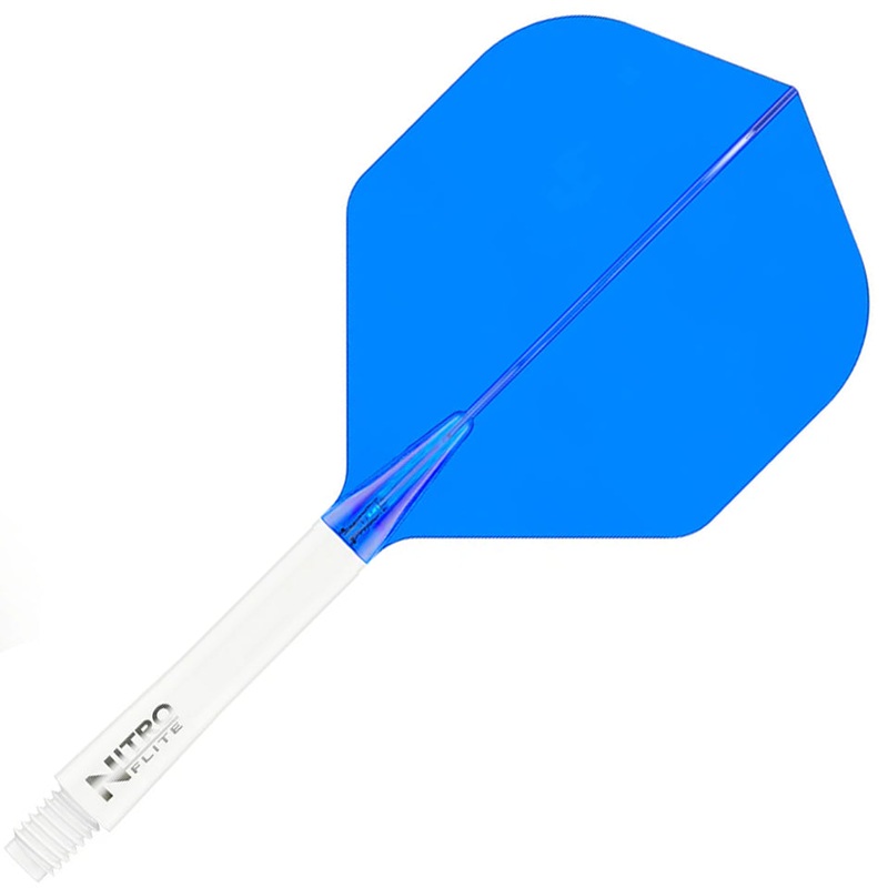 Red Dragon Nitro Flite Integrated Flight and Shaft System – No2 Medium White & Blue