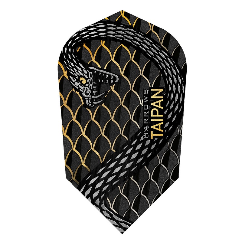 Taipan Gold Slim Dart Flights By Harrows Gold