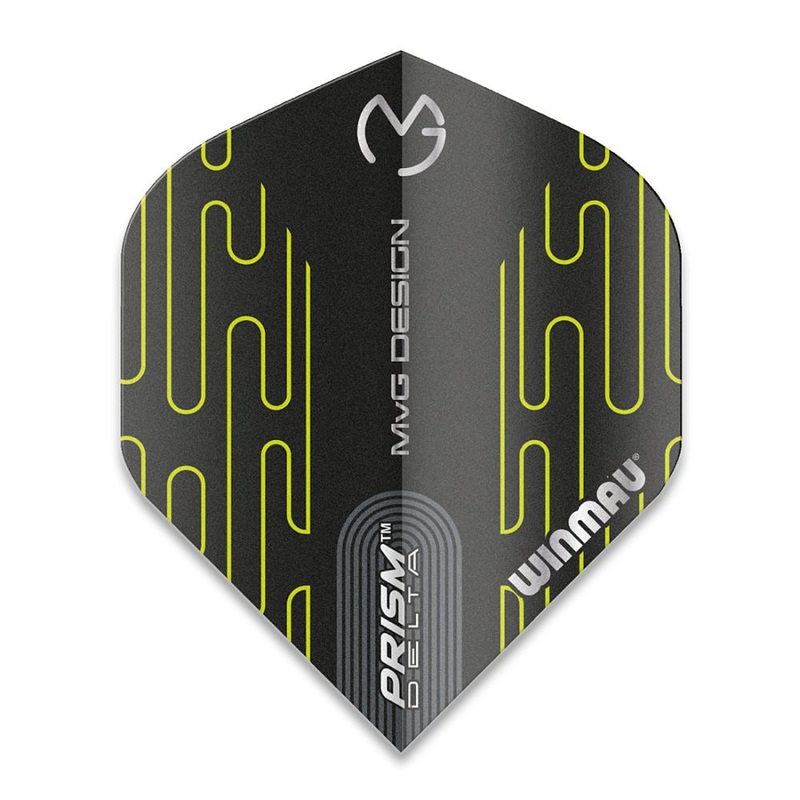 Winmau Prism Delta MvG 2021 Dart Flights Black No2 Standard