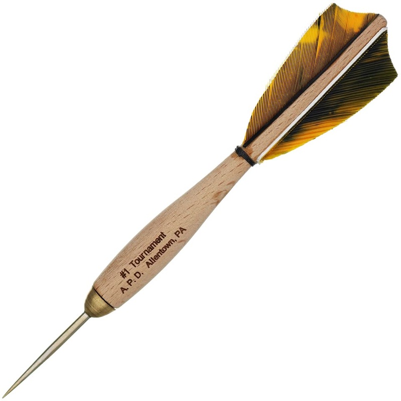 American Pro Dart Woody Steel Tip Darts – 13.5gm Yellow Camouflage (4 Sets)