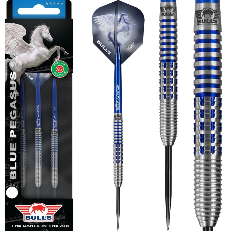 *Bulls Blue Pegasus Darts – Steel Tip – 95% – Style A 22g